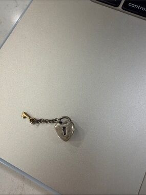 Pandora Heart Lock and Key Charm in Silver and Gold